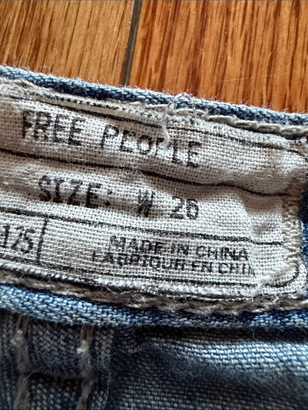 Free People Vintage Low Waist Ultra Wide-Leg Flare Jeans with Frayed Hem - Picture 5 of 9